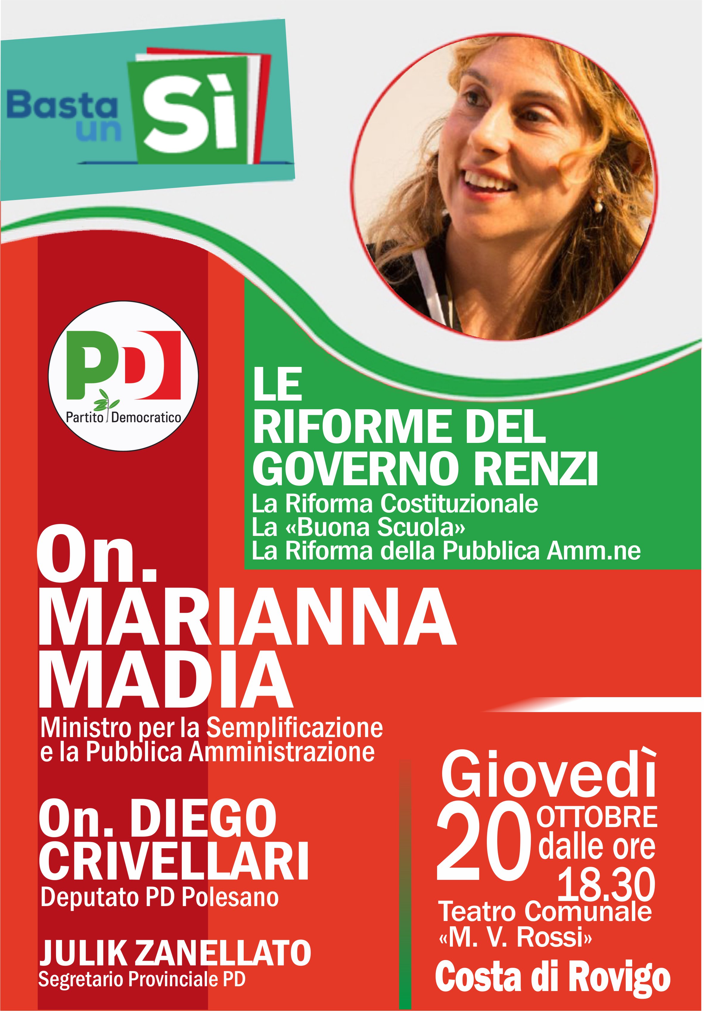 Al momento stai visualizzando A Costa di Rovigo la Ministra Marianna Madia parla delle Riforme del Governo Renzi
