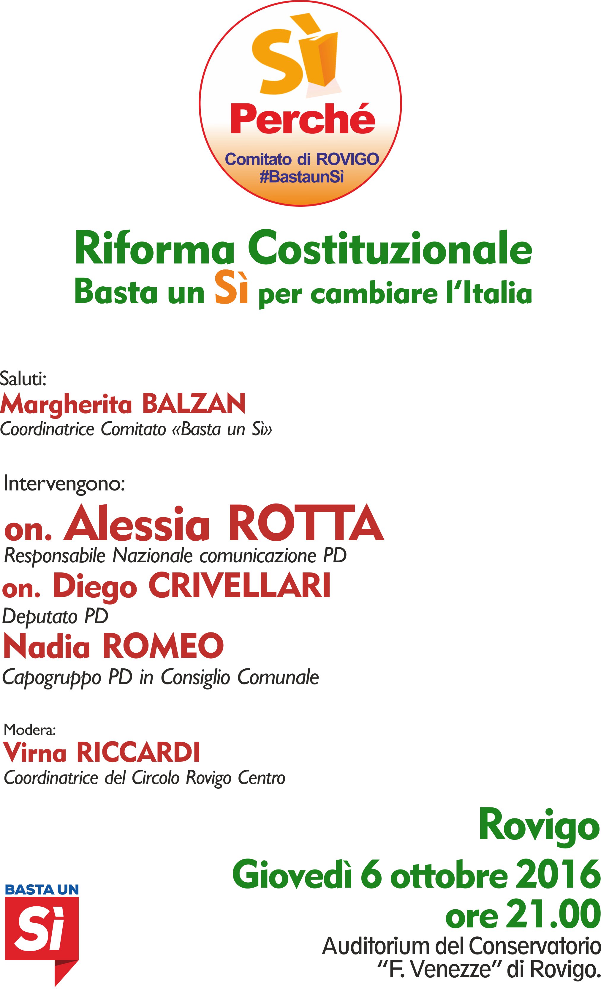 Al momento stai visualizzando Rovigo giovedì 6 ottobre incontro con Alessia Rotta